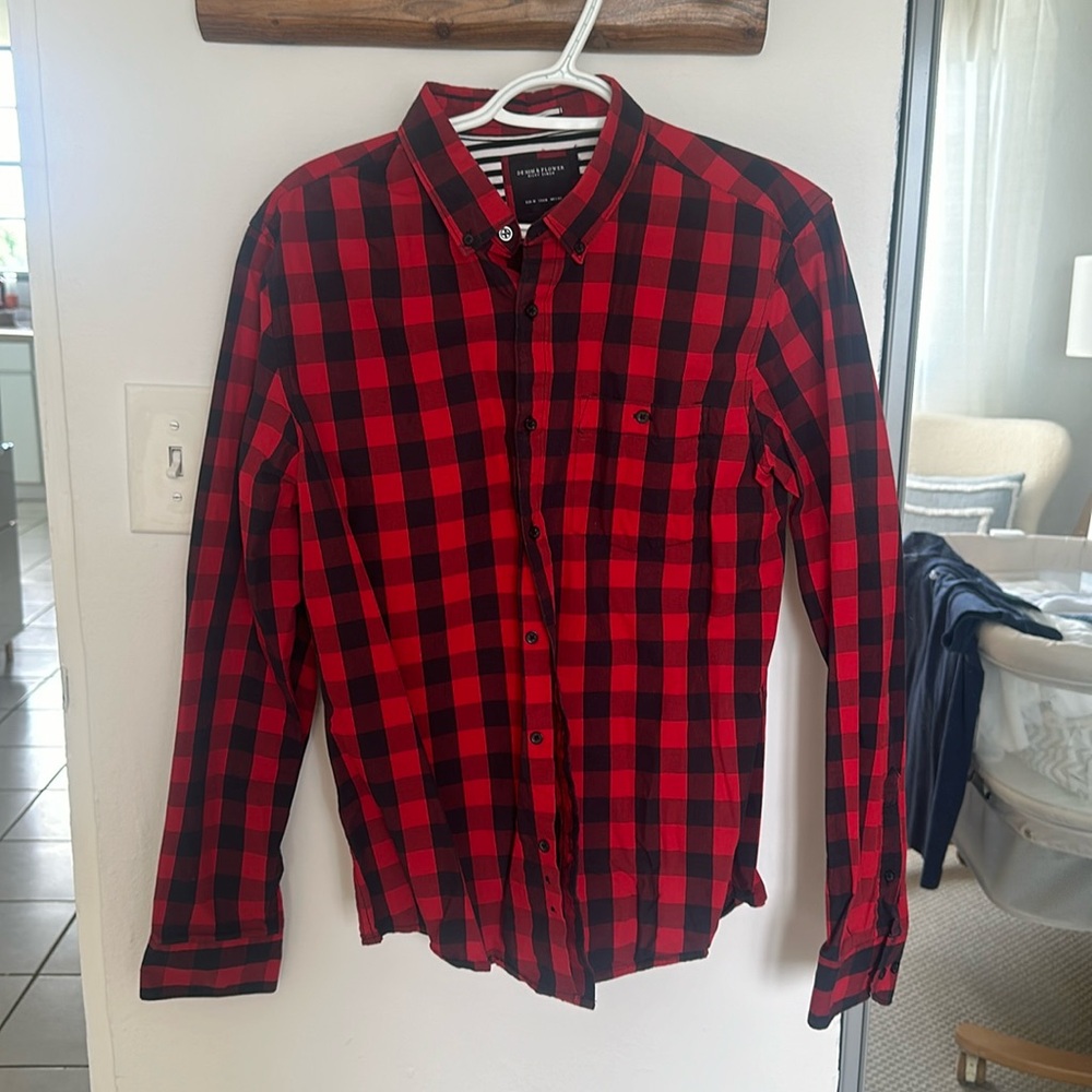 Denim & Flower Men Button Down Shirt
